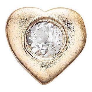Christina forgyldt sølv Topaz Heart Lille forgyldt hjerte med hvid topaz, model 603-G1 købes hos Guldsmykket.dk her
